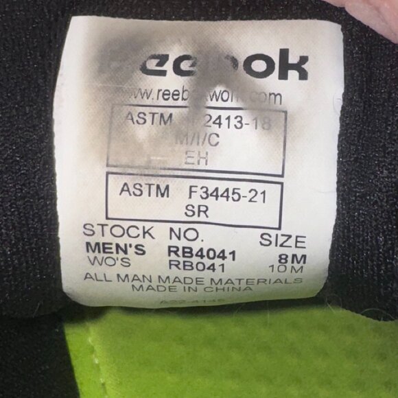 Reebok Microweb Alloy Toe ASTM F2413-18 Safety Work Shoes Men Size 8 Women’s 10 - Picture 10 of 13